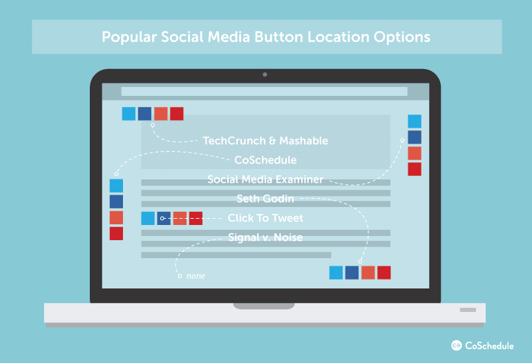 social media buttons