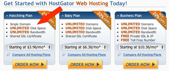 hosting with hostgator